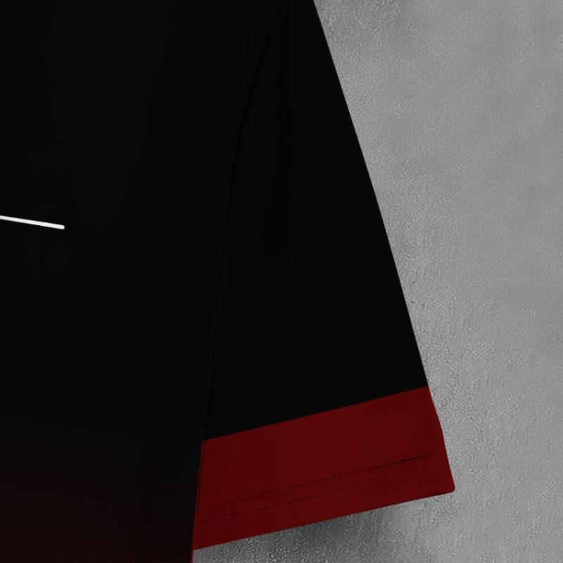 Men's Street Fashion Round Neck Short Sleeved T-shirt with 3D Printing Fresh Casual TEE Shirt