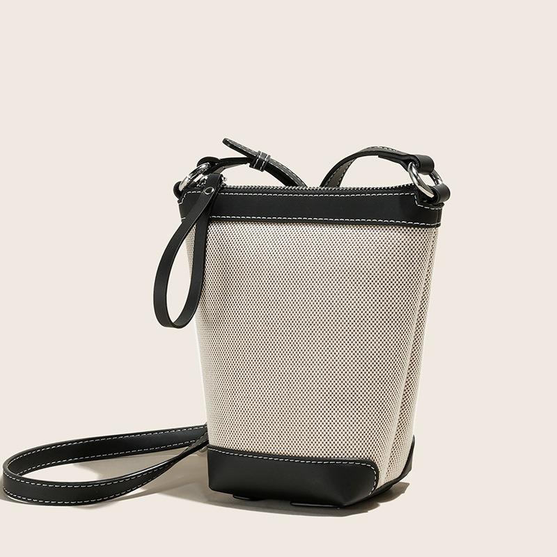 Women's bag small bag new mobile phone bag women's versatile shoulder messenger bag with leather canvas bag