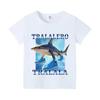 Italian Brainrot Animals Kids T-shirt Cappuccino Assassino Short Sleeve Tops for Kids Funny Meme Cute Tee Summer Clothing
