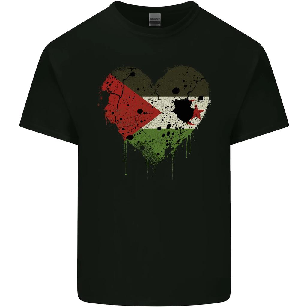 Love Flag Western Sahara Football Kids T-Shirt Childrens