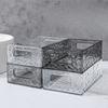 Light Luxury Transparent Glacier Pattern Storage Box Household Rectangular Plastic BoxDesktop Cosmetics Living Room Organization Box