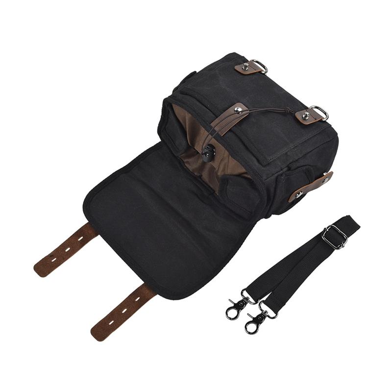 Motorcycle Side Bag Universal Waterproof Rear Seat Bag Luggage Motorbike Tail Bag Electric Vehicle Hanging Bag Retro Style