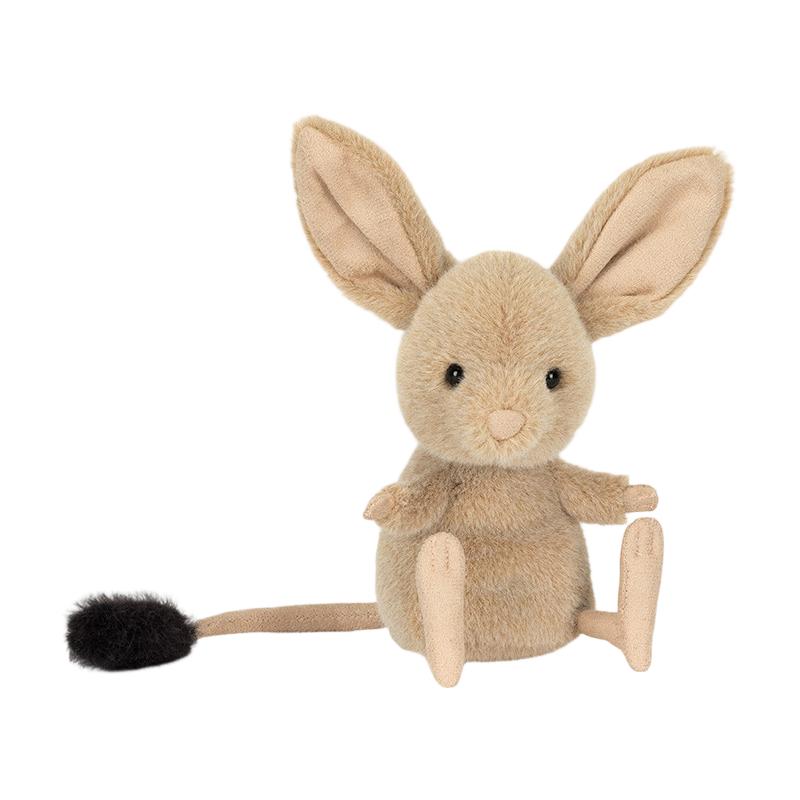 JELLYCAT Pet Jumping Mouse Brown Dolls Plush Doll 13cm Height In Sitting Posture JEB3RAT