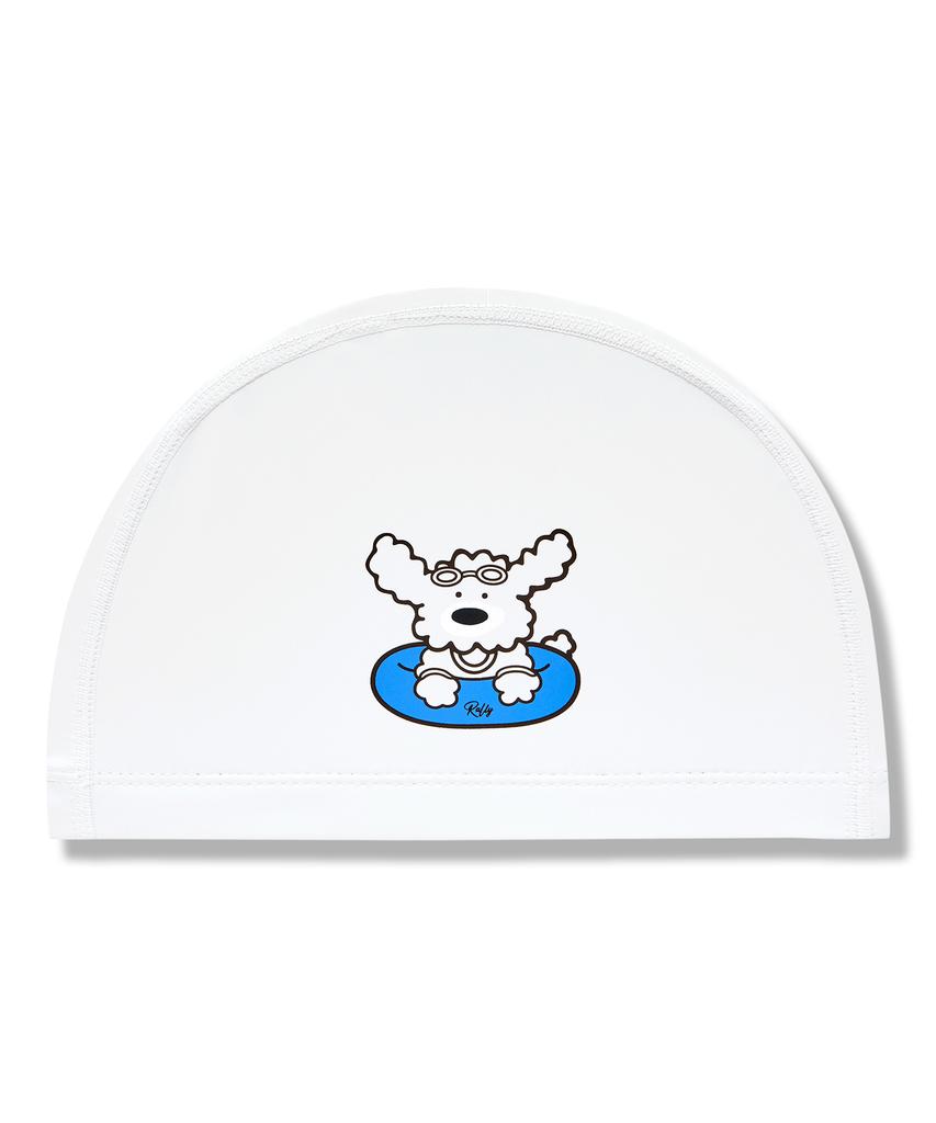 Laelliseupocheu [Qruc306 Wht] Puppy Urethane Coated Swim Cap White