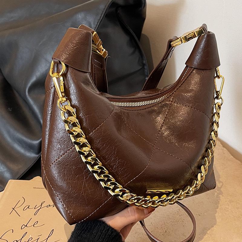 

Niche design bag women s autumn and winter 2024 new retro chain shoulder messenger bag high-end portable dumpling bag