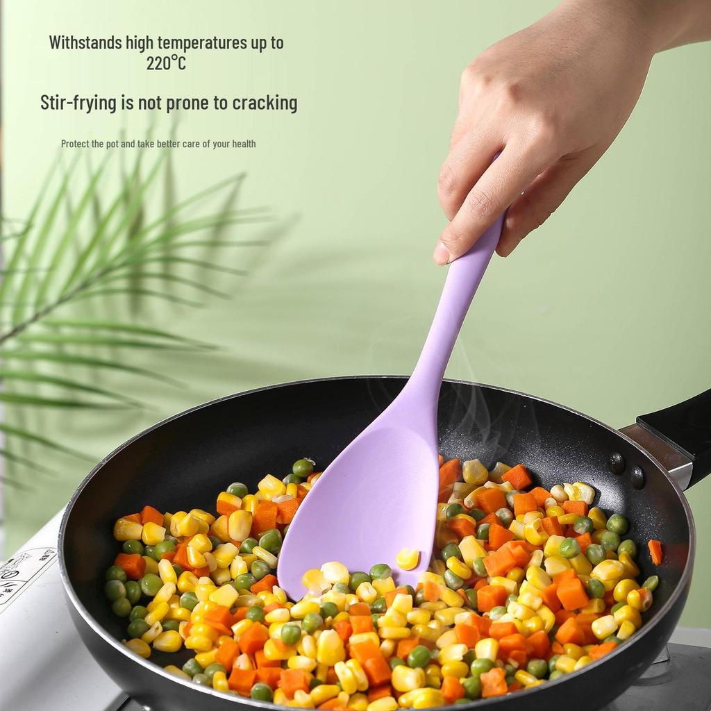 Silicone Full-Wrap Flat Head Spatula for Baking, Mixing, and Salad Serving.