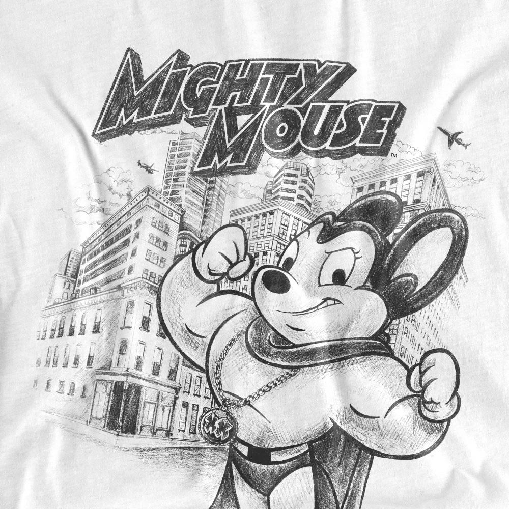 Mighty Mouse Mens Protect & Serve T-Shirt