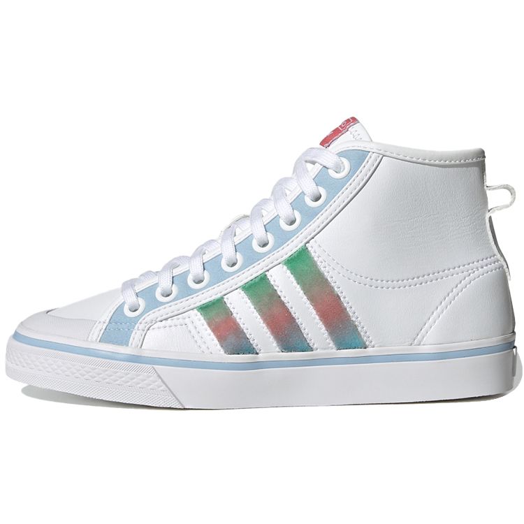 Adidas Originals Nizza Hi Laser Casual High-Top Skate Shoes Women Sneakers White Blue Green GZ2796