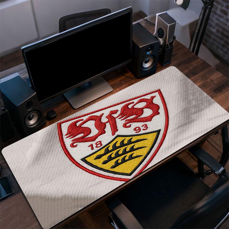 VfB Stuttgart Mouse Pad, Large Gaming Desk Mat, Non-slip XXL Mousepad for Laptop & Tablet, Mini PC Playmat with Stitched Edges