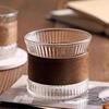 Glass Tea Cup Home Vintage Chinese Thickened High Borosilicate Glass Wood Ring Teacup Easy Clean Puer Kung Fu Tea Cups