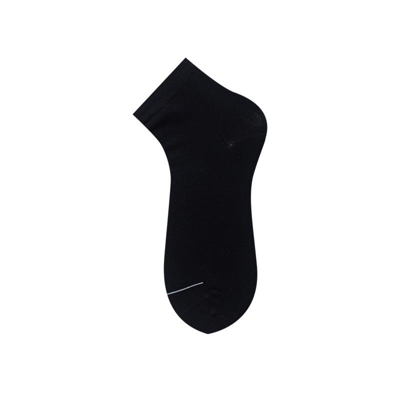 Men S Combed Cotton Socks, Casual Simple Black Striped Gentleman Socks Temperament Short Tube Jacquard Trendy Socks