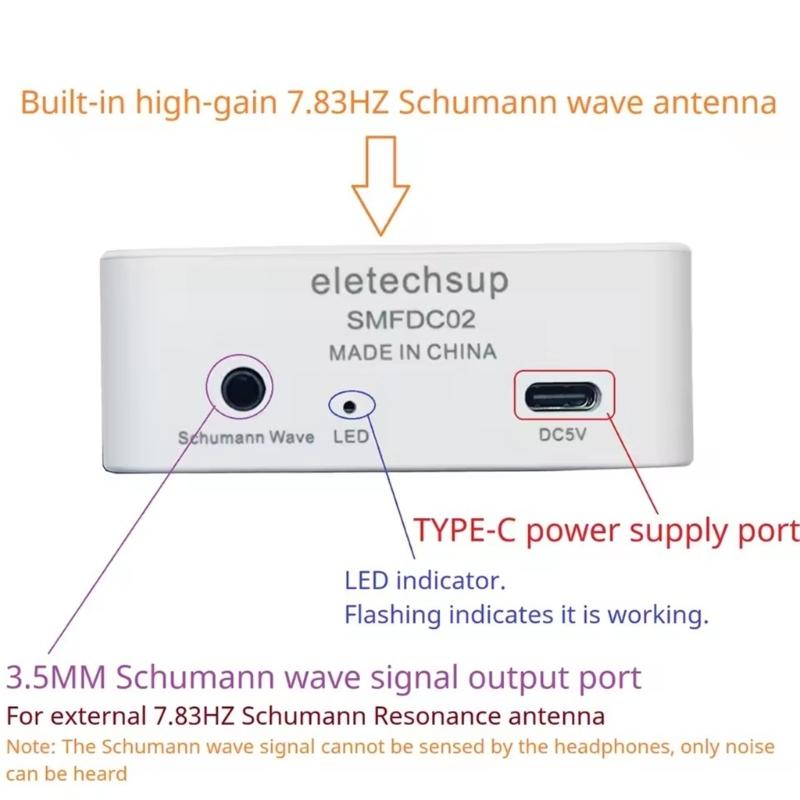 Schumann Waves Generator 7.83HZ Ultra Low Frequency Pulse Generator Sleep Improver with USB Power Cable Accessories