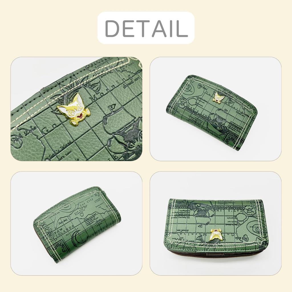 Bebe Dayan Wallet for Women and Bebe Dayan Cat Cute Cat Wachifield Nautical Chart K-PARTS "Compass Rose" Zip-Around Girls, Design, Accessories, Gift,