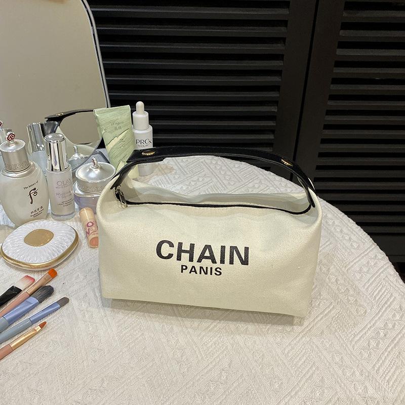 Cosmetic Bag Canvas Pillow Bag Handbag New Shoulder Bag Fashionable and Simple Small Bag