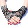 1Pair Fashion Women Lace Gloves Elastic Spring Summer Sunscreen Short Fingerless Driving Gloves Half Finger Mittens