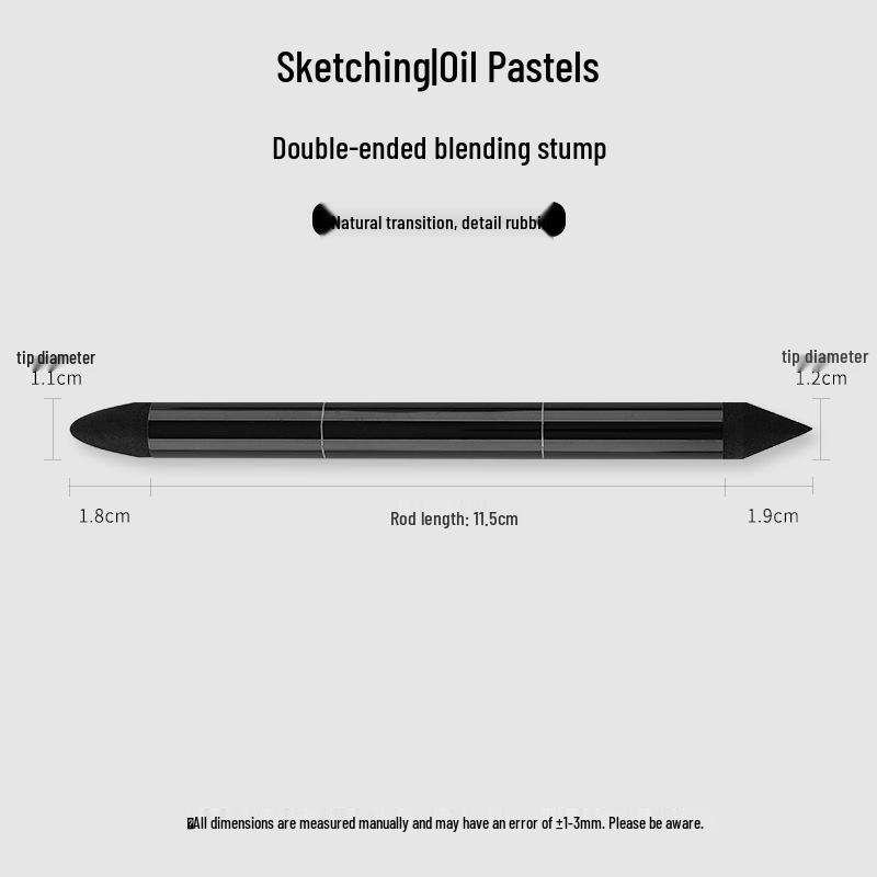 Sketching & Blending Tools Set: Blending Stumps, Sponge Ball, and Tortillon Paper