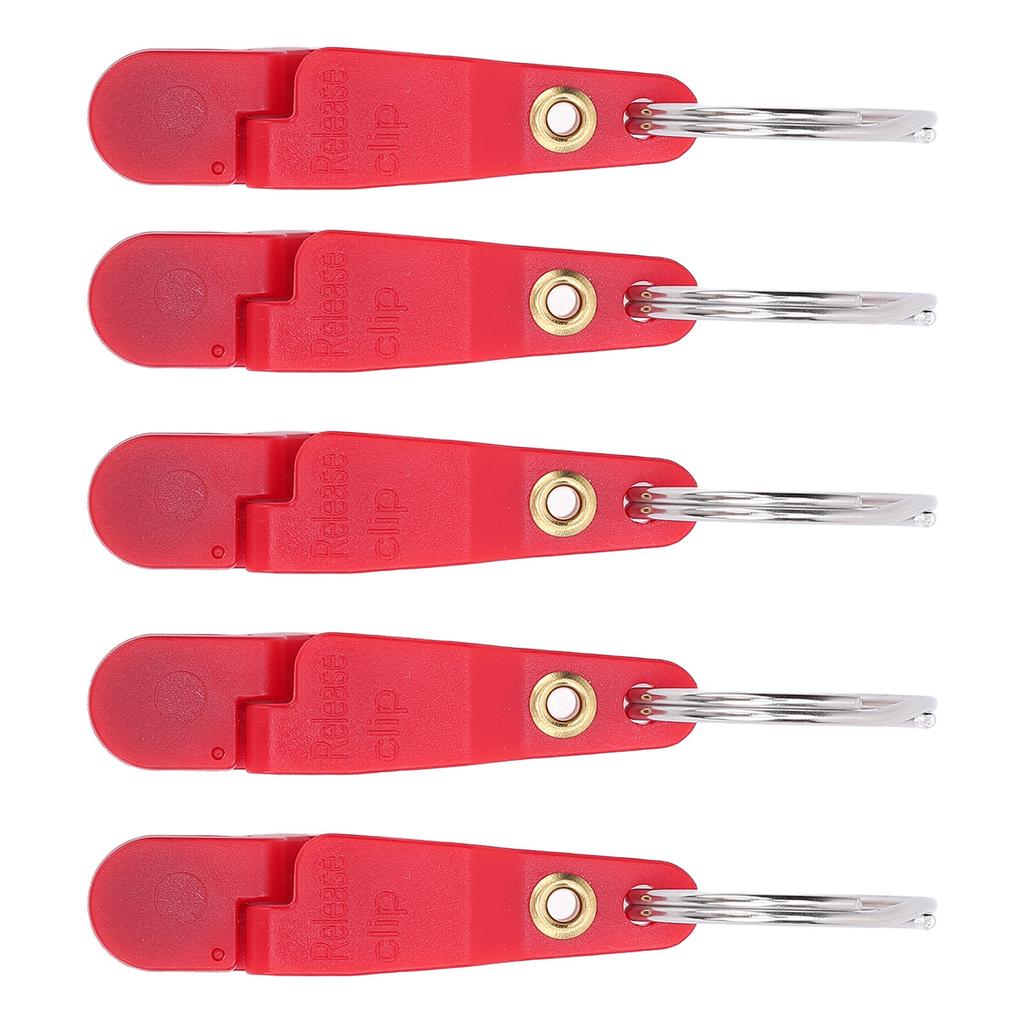 10Pcs Heavy Tension Snap Release Clip Fishing Trolling Padded Release Clip with Key Ring for Planer Board Kite Red