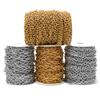 1 Meter Stainless Steel PVD Gold Textrued Cable Chain for DIY Necklace Findings Women Bracelet Jewelry Earrings Making Supplies