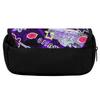 Pen Case Two Compartment Zipper Closure 300D Polyester with Dual Storage for Pens Ruler Scissors and Earphones for Students