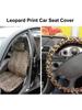 Car Seat Cover Leopard Fashion Steering Wheel Cover 12PCS Set All Year Round Use Animal Print Car Seat Cushion Case Set