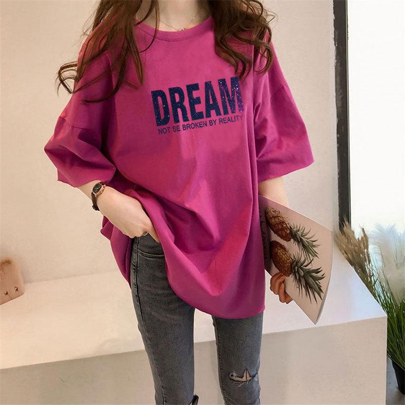 2025 Summer Korean Style Women's Plus Size Trendy Casual Short Sleeve T-shirt