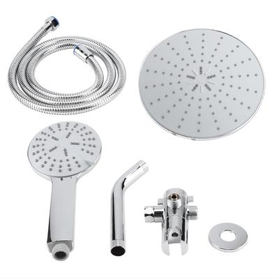 Plato Cromado Alta Presión 3 Vías Multi Ajuste Estilo Lluvia Ducha de Mano Dual Combo
