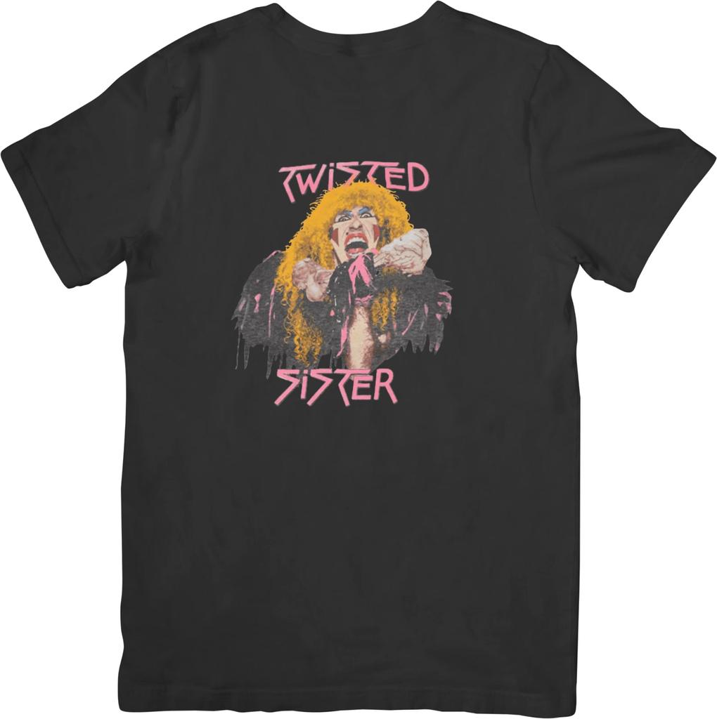 Twisted Sister Music Unisex Fit for Men & Women Quality Cotton T-Shirt Black