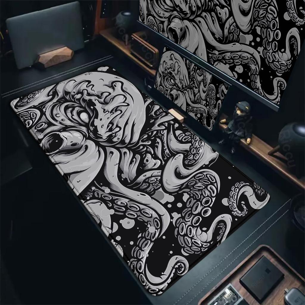 Oktopus Monster Mauspads Große Größe Gamer Tastatur Schreibtischunterlagen Computertisch Gaming Matte XXL Erweitertes Mauspads Büro Zubehör