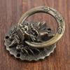 2pcs Antique Bronze Dragon Head Handles Old Chinese Style Vintage Pulls Ring for Dresser Drawer Cabinet Door 32*47mm