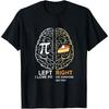 Pi Day T Shirt Left Right Brain Pi Pie Graphic Tee Funny Math Teacher Gift Short Sleeve TShirt Casual Science Top