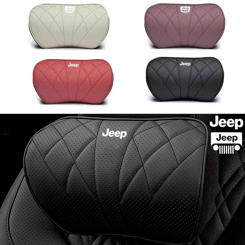 Car Memory Foam Headrest Neck Pillow Lumbar Waist Support Cushion Accessories For Jeep Cherokee Wrangler Trail Hawk Compass JPB