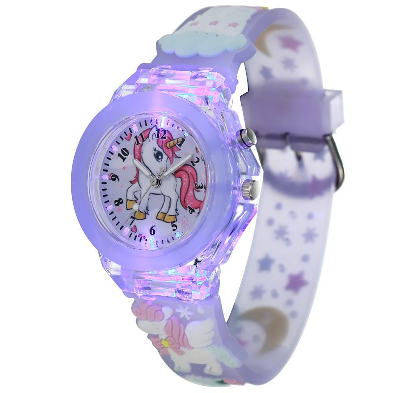 Silicone Cartoon Watch Student Party Girl Quartz Children'S Watch Luminous Luminous Decoration Supply