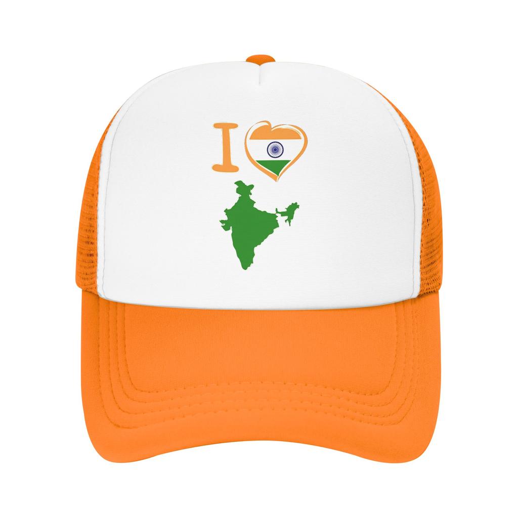 Summer Sun Hats I Love India Tricolor Heart Map Baseball Cap Sun  Dropshipping Print Hip Hop Hats Unisex Adult Rock Baseball Caps