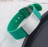 Personalize Custom Name Silicone Men Bracelet Green Black Smooth Engrave Logo Stainless Steel Id Bracelets Gift Jewelry