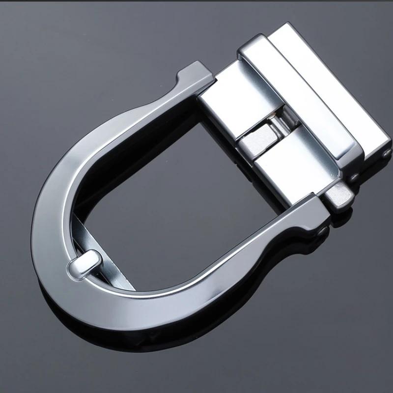 

Мужская металлическая пряжка для ремня с вращающимся зажимом, пряжка для рукоделия из кожи, аксессуары для джинсов, пряжка для рукоделия из кожи серебряный