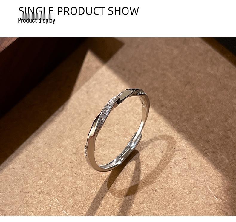 Möbius 925 Sterling Silver Couple Rings - Men's & Women's Wedding Pair Rings, Perfect for Valentine's Day Gifts