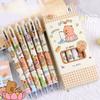 12Pcs(4 Sets) Capybara Press Erasable Gel Pen for School Students Cute Rub Easy Rub Hot Erasable Neutral Pen 0.5mm
