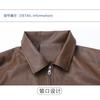 Neue Lederjacke für Herren im Herbst Herren Slim Revers Lässiges Oberteil Winddichte Freizeitjacke