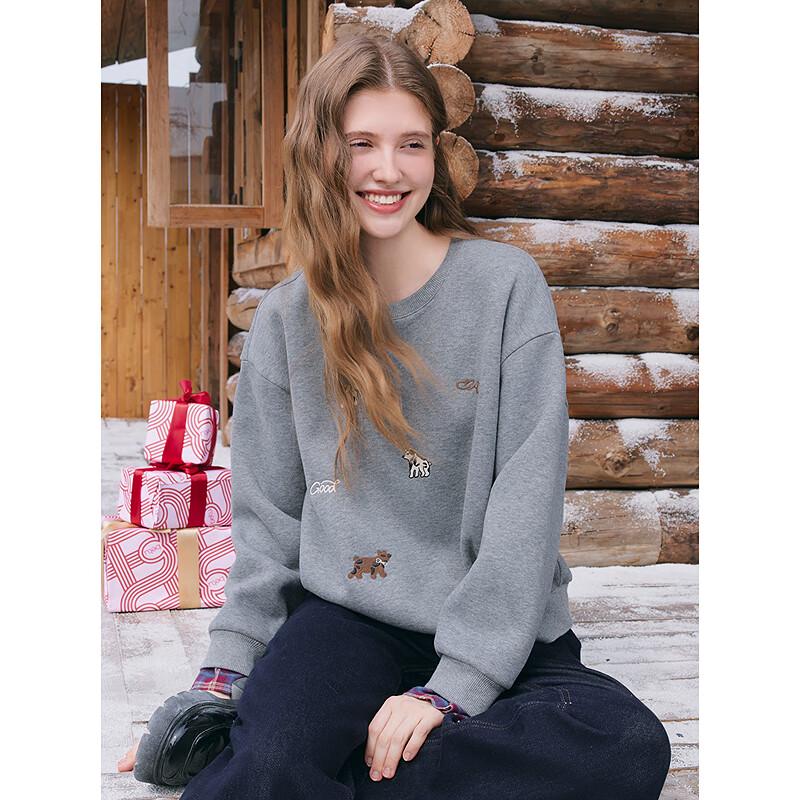 Betu Women's Embroidered Casual Long Sleeve Sweatshirt