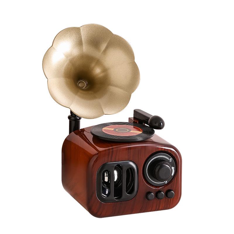 Retro Gramophone-Style Music Box: Nostalgic Desktop Ornament for Living Room or Bedroom Decor