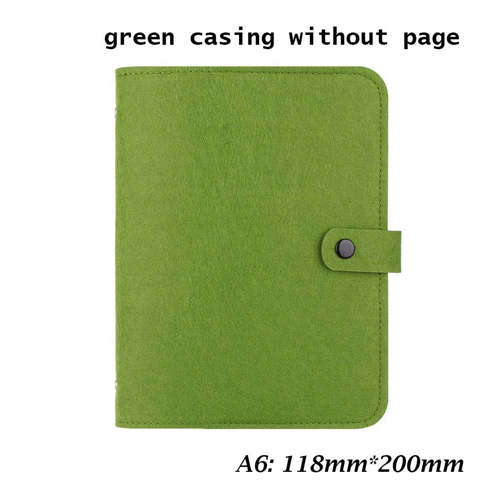 A6 Colorful Office Supplies Stationery Fashion Felt Notebook Felt Shell Ring Binder Portable Diary