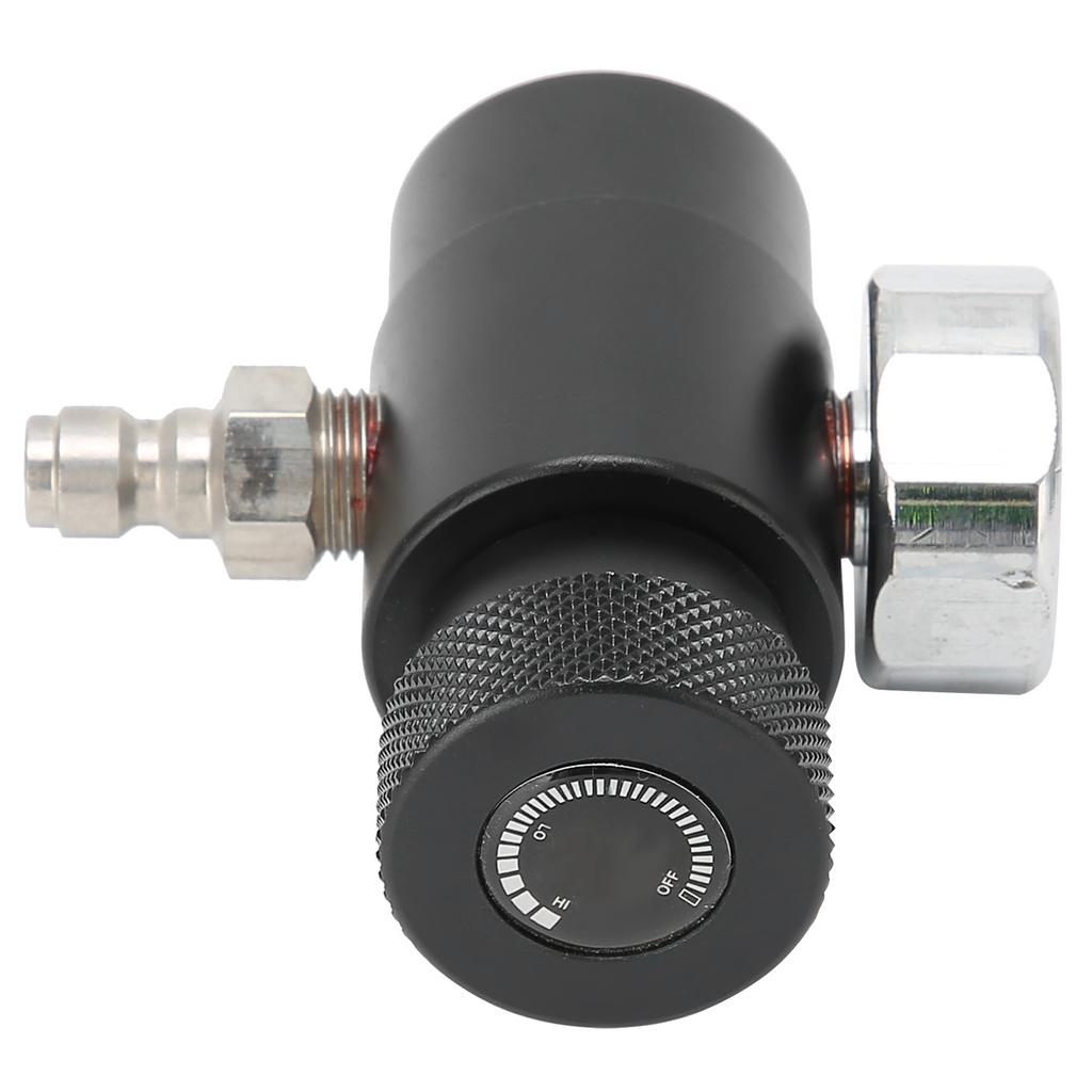 Einstellbares CO2-Nachfülladapterventil mit 8mm Außengewinde ASA 3000psi Manometer Schwarz