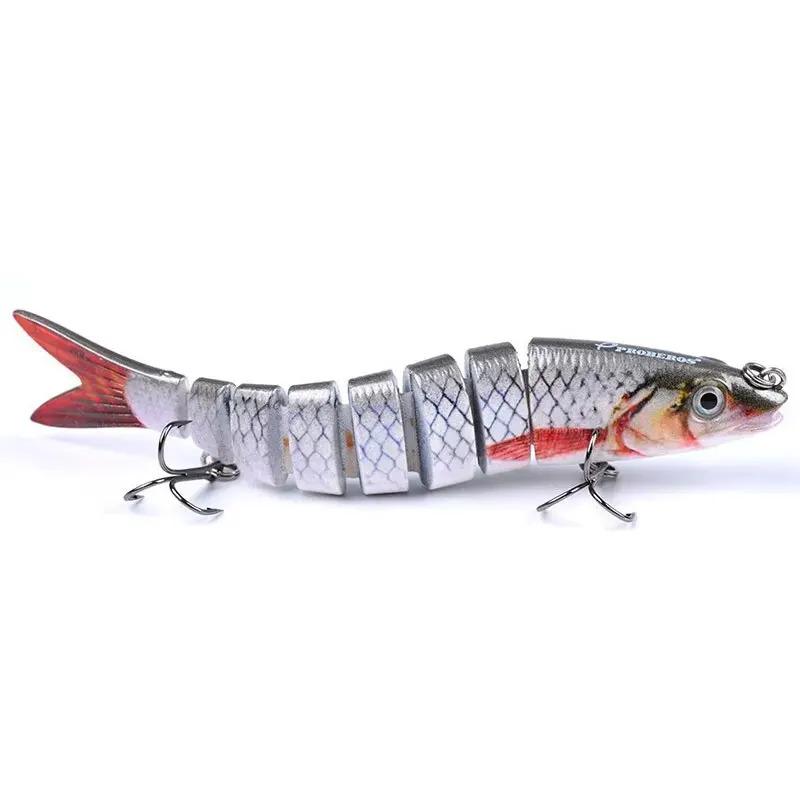 8 Segmente Swimbait Angelköder 3er Set 135mm 19g Mehrgelenkig Langsam Sinkend Bionisch 3D Augen Angelköder Werkzeug Angelausrüstung