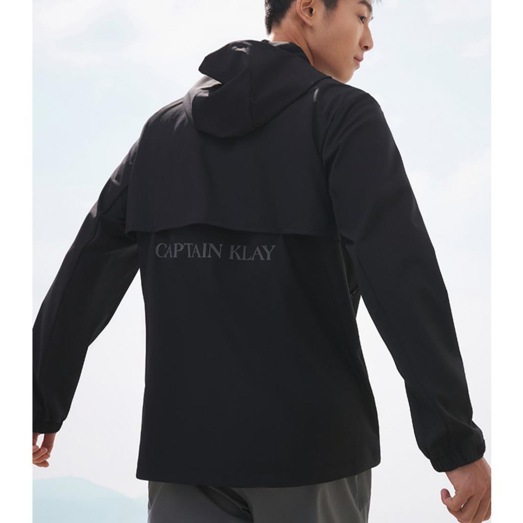 Anta Training Series Letter Print Hooded Sports Jacket Men Jacket Black 152421605-3