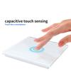 2025 Trend Europäisch AC100-240V Gehärtetes Schwarz Weiß Glas Touch Schalter Panel Wandleuchte Sensor Taste Gang 10A Unterbrecher EU Stecker