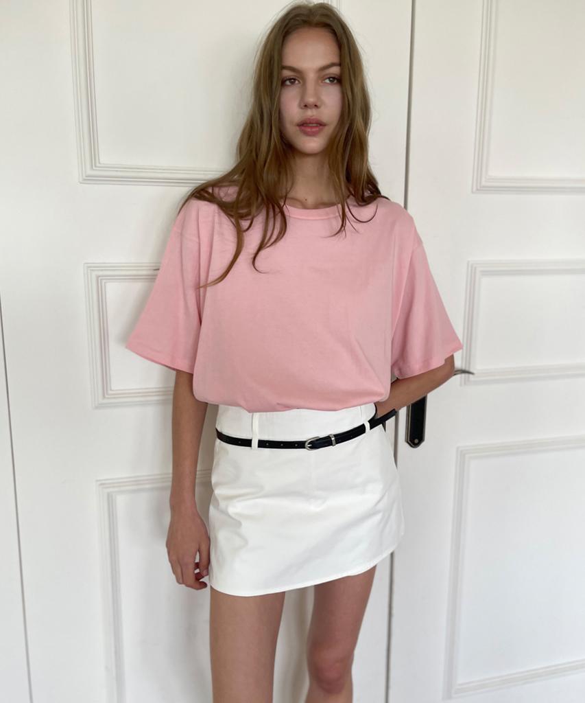 RAVEROUS Belted Mini Skirt/Pants_White