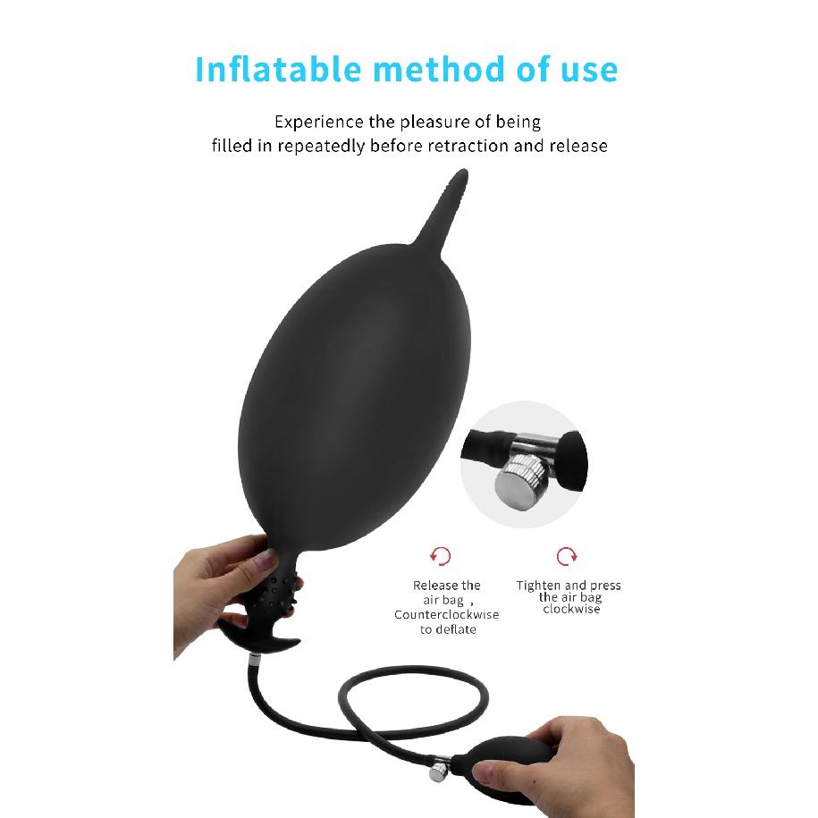 16/18cm Inflatable Anal Pump Enlargement Of Anus Dilator Vagina Massager Sex Toys Silicone Butt Plug For Wearing Prostate