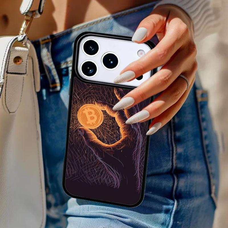 BTC Bitcoin Phone Case For iPhone 17 Air 14 15 13 12 Max Cover For Apple 14 15 16 16e 11 Pro Max Plus Coque