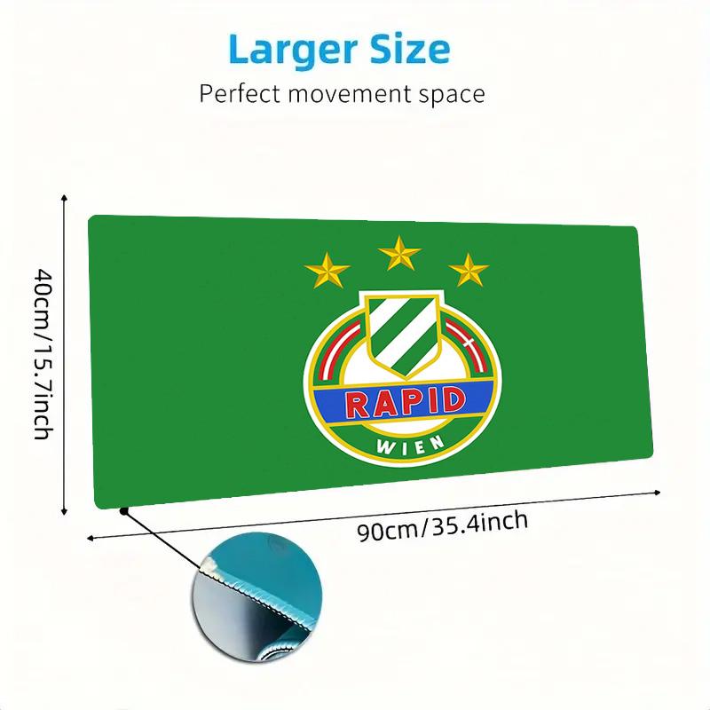 SK Rapid Wien Print  Cushion Non-slip Laptop Tablet Big Mousepad XXL Mat Mini PC Playmat With Lock Edge