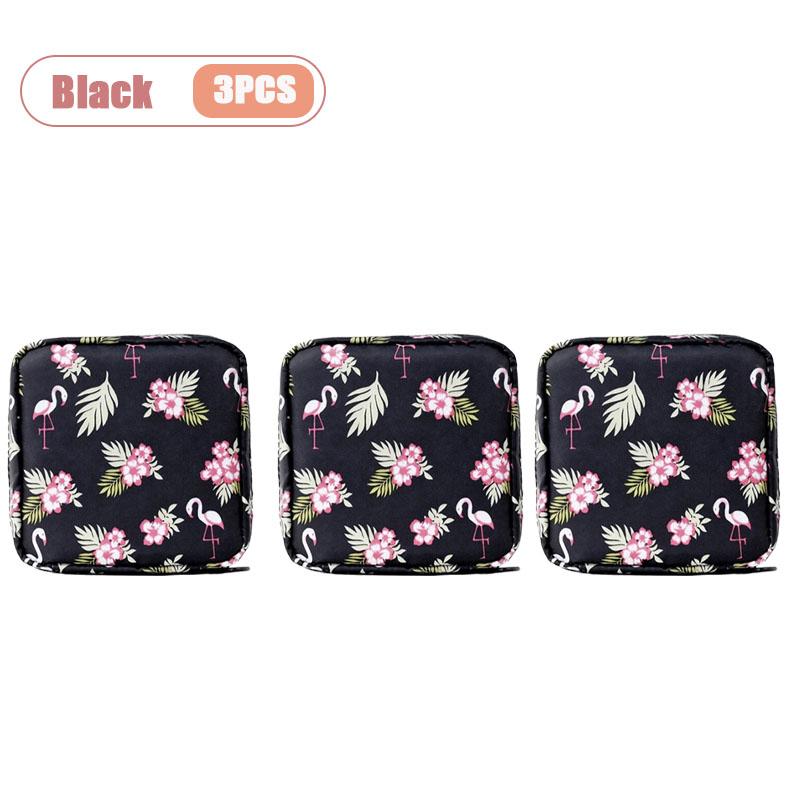 Cute Cartoon Sanitary Pad Organizer Bag for Women Girls Travel Toiletry Storage Waterproof Discrete Carry Case Cosmetic Bag